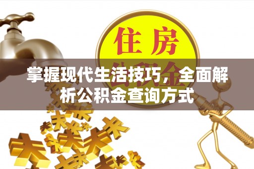 上栗掌握现代生活技巧，全面解析公积金查询方式
