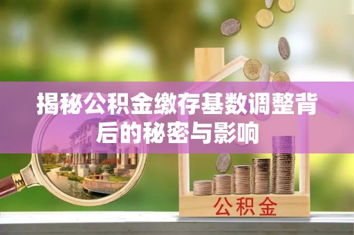 上栗揭秘公积金缴存基数调整背后的秘密与影响
